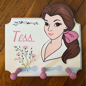 Disney’s Princess Belle Wall Hook with Pink Accents